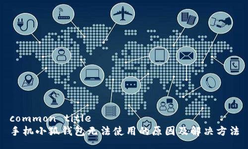 common title
手機小狐錢(qián)包無(wú)法使用的原因及解決方法